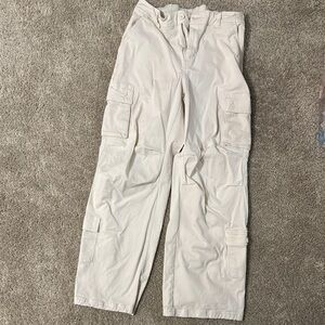 Wild Fable Cream Cargo Trousers Loose Fit